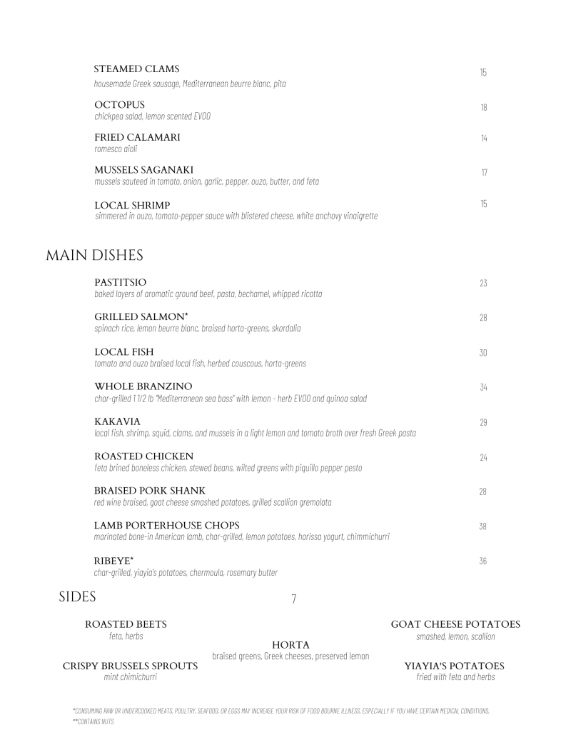 Menu – Philosophia