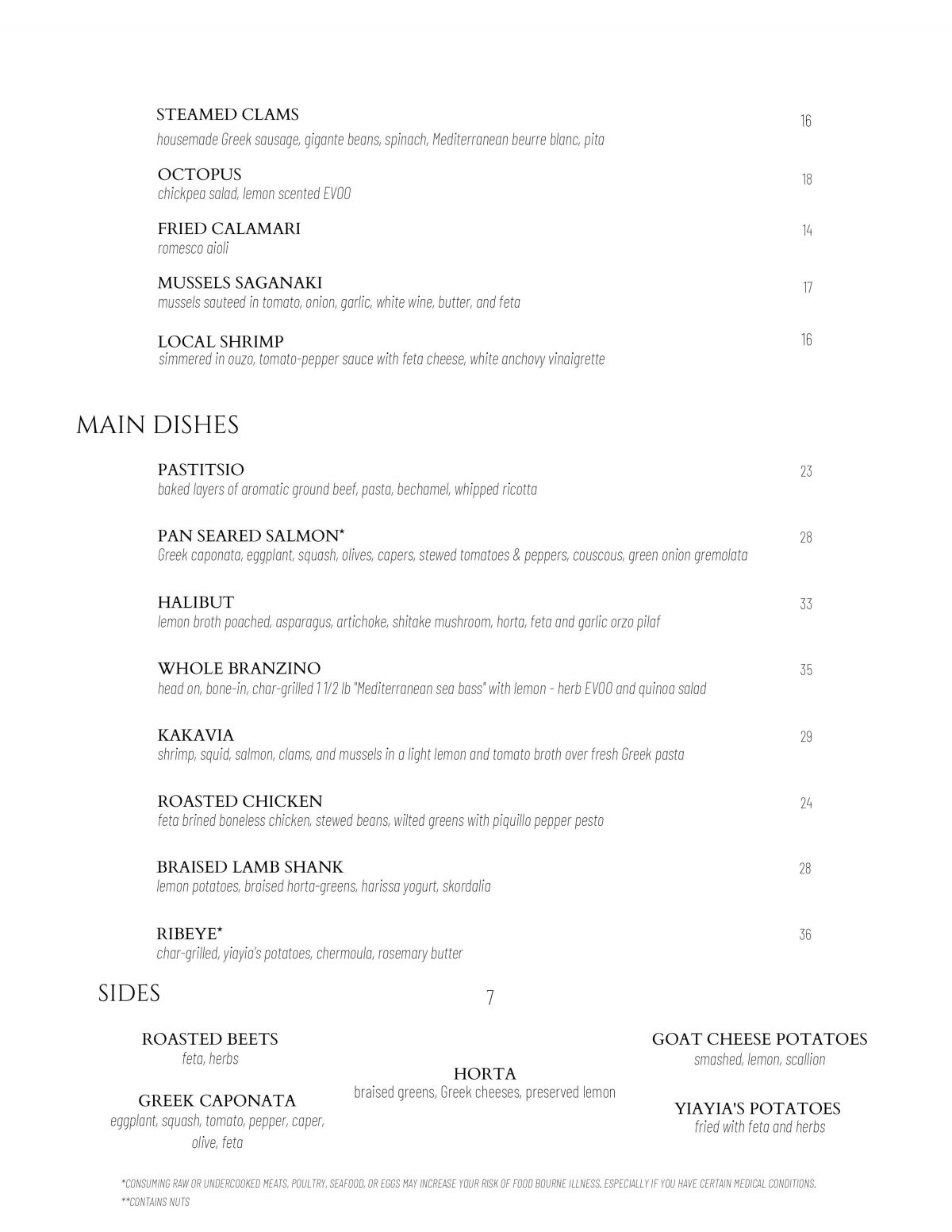 Menu – Philosophia